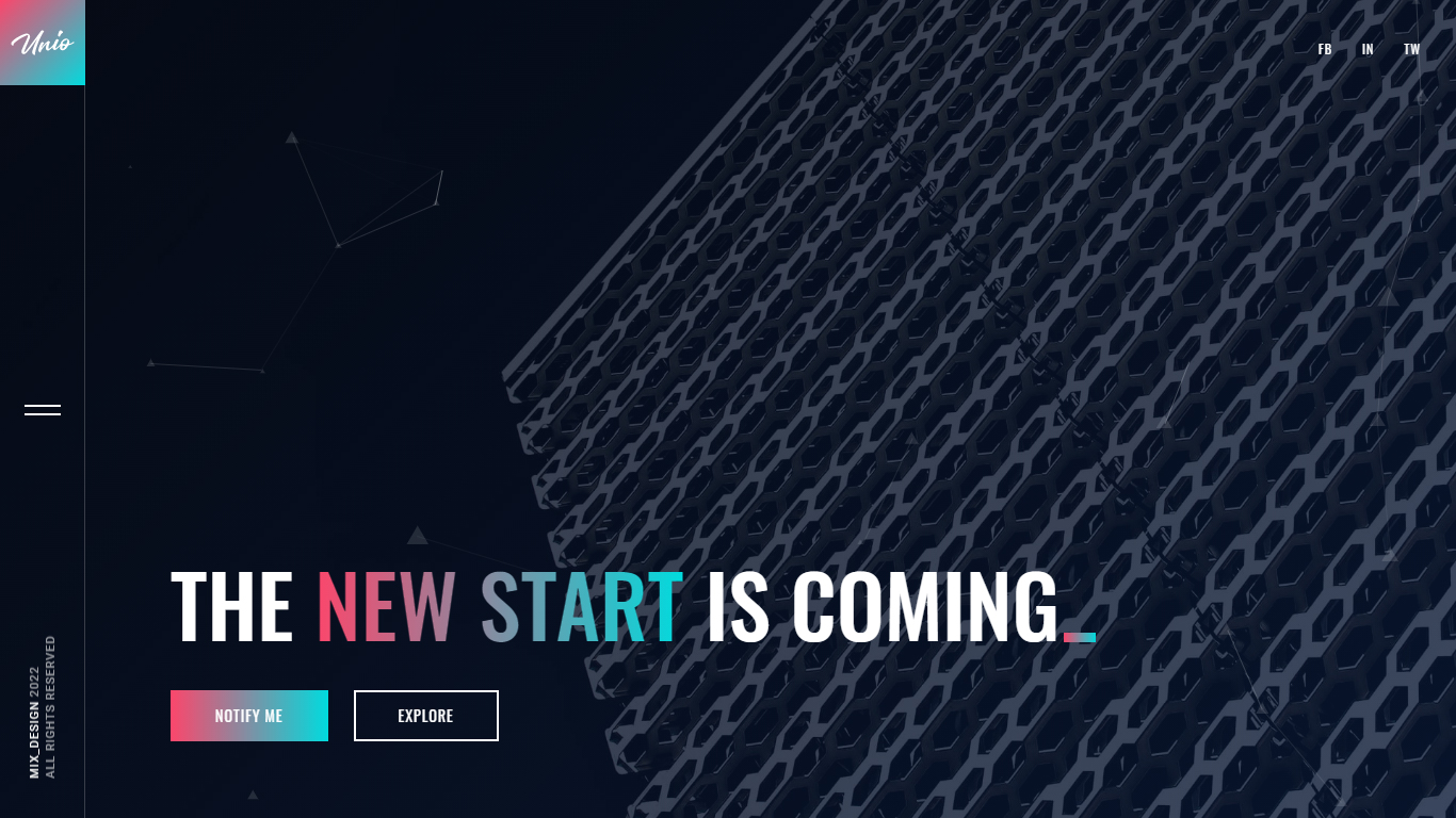 Unio Coming Soon Template Preview Screen