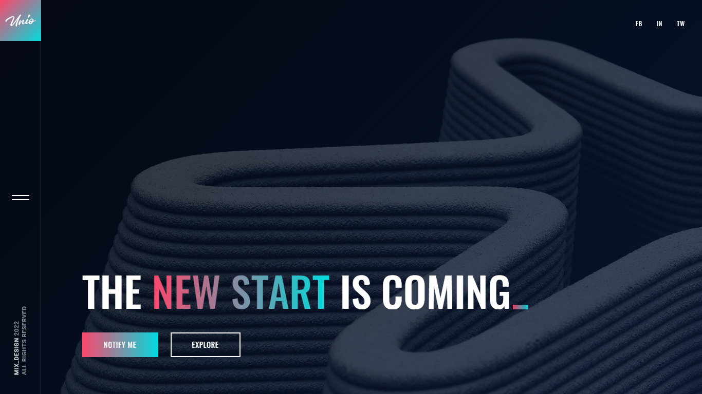 Unio Coming Soon Template Preview Screen