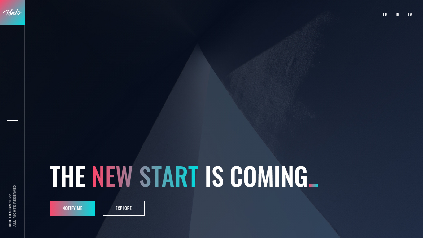 Unio Coming Soon Template Preview Screen