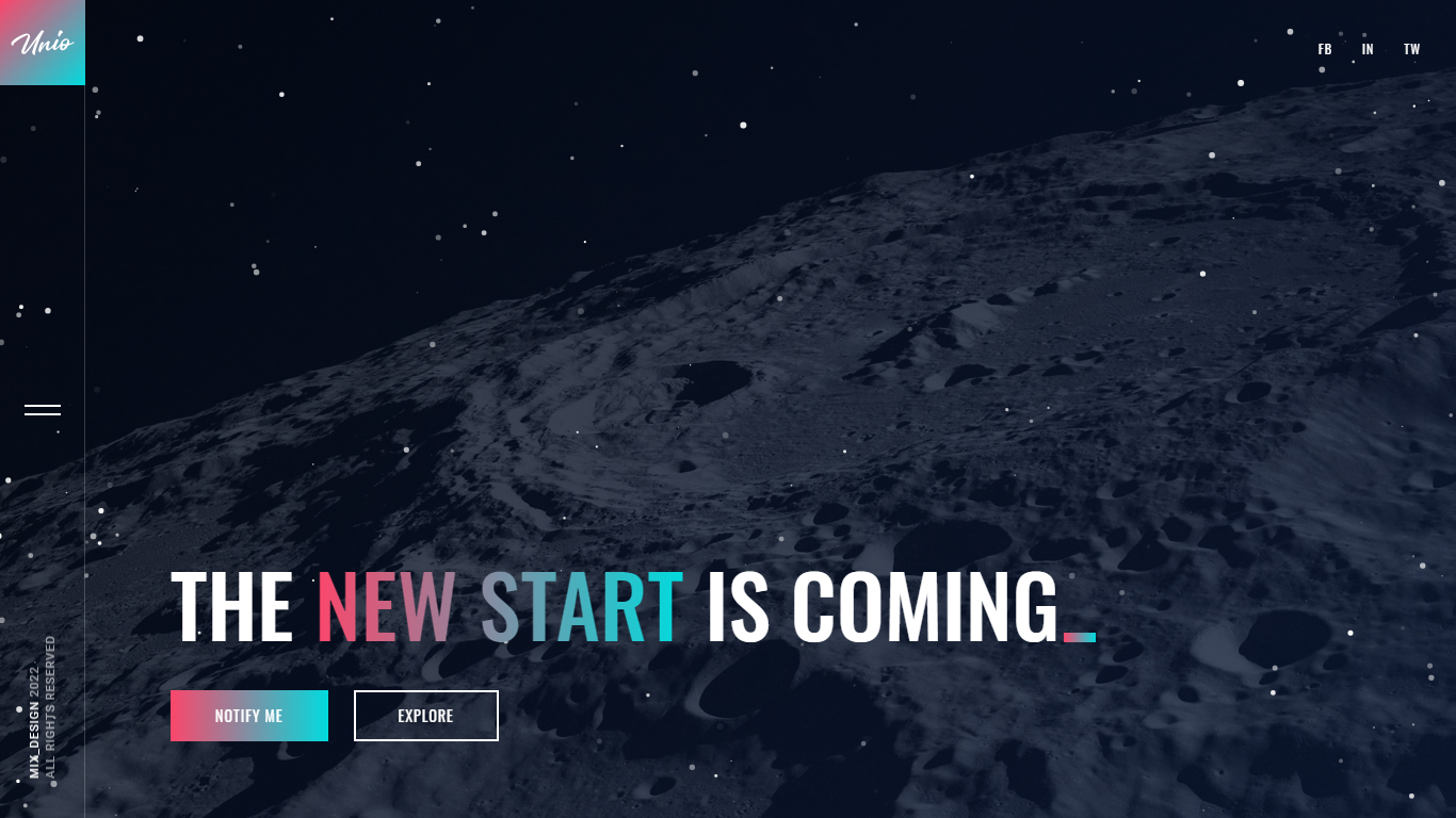 Unio Coming Soon Template Preview Screen